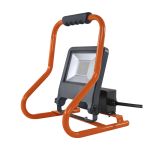 Ledvance LED-Scheinwerfer Baustrahler Dunkel Grau 50W 4500lm 110D - 840  | IP54 - 2 Power Outlets - Symmetrisch
