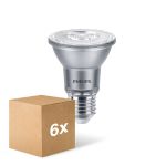 Mehrfachpackung 6x Philips Master Value LED Glühbirne Reflektor E27 PAR20 6W 515lm 25D - 930  | Höchste Farbwiedergabe - Dimmbar - Ersatz Für 50W