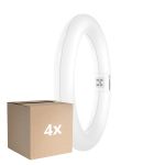 Mehrfachpackung 4x Osram LED Röhre T9 Rund (EM/Mains) 11W 1320lm - 840 Kaltweiß | Ersatz Für 22W