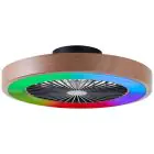 Brilliantline Ventilator Plastik Metall Beige Schwarz 36W 4700lm - 830-865 CCT+RGB | 490mm - Fernsteuerung Dimmbar