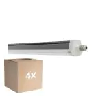 Mehrfachpackung 4x Ledvance Wasserdicht Deckenleuchte Feuchtigkeitsdicht FLEX Durchgangsverdrahtung 42W 6800lm - | IP66 - Ersatz Für 2x 58W