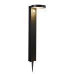 Nordlux Solar Éclairage de jardin Rica Ronde Acier Inoxydable Noir 4.5W 400lm - 830 Blanc Chaud | Détecteur de Mouvement et de Lumière