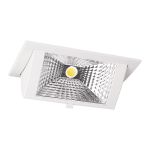 Spot Encastrable LED Wallwasher Wally Moyen Blanc 27W 3850lm 78x100D - 840 Blanc Froid - 238x145mm