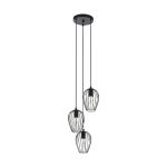 Eglo Suspension Luminaire Newtown Échantillon Noir | IP20 - Convient pour 3x E27 