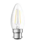 Ledvance Classic Performance LED Ampoule B22d Bougie Filament Claire 2.5W 250lm - 827 Blanc Très Chaud | Équivalent 25W