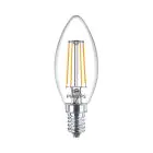 Philips MASTER Value LED Bougie E14 Filament Claire 3.4W 470lm - 927 | Meilleur rendu de couleur - Dimmable – Remplacement 40W