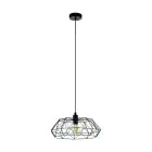 Eglo Suspension Luminaire Carlton 2 Échantillon Noir | IP20 - Convient pour 1x E27 