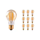 Lot 10x Filament LED E27 Poire Ambre 7.2W 630lm - 822  | Dimmable - Remplacement 50W