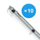 Lot 10x Réglette LED Étanche V3.0 35-65W 4550-9100lm - 830-865 CCT | 150cm - Câblage Traversant (5x2.5mm2)